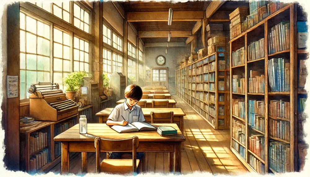 図書館で自習するルート