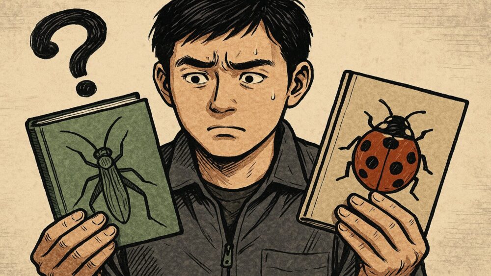 読者がどちらを先に読むべきか迷っている様子
